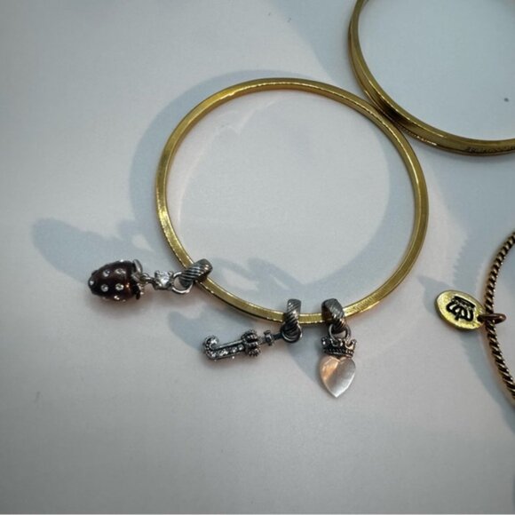 Juicy Couture Vintage Y2K NEW Charms Bangles Bracelets 3 Gold Silver Heart Dog - Picture 11 of 15